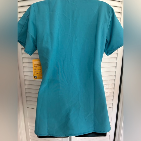 Carhartt NWT Force Cross Flex Modern Fit V-Neck scrub top XS Aqua - Picture 5 of 6